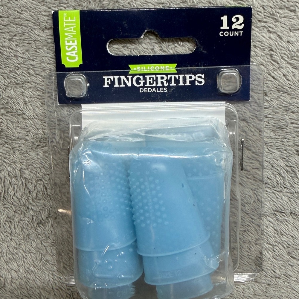 Casemate Silicone Fingertips 12 Count Light Blue Finger Protectors TYRFT-12PET